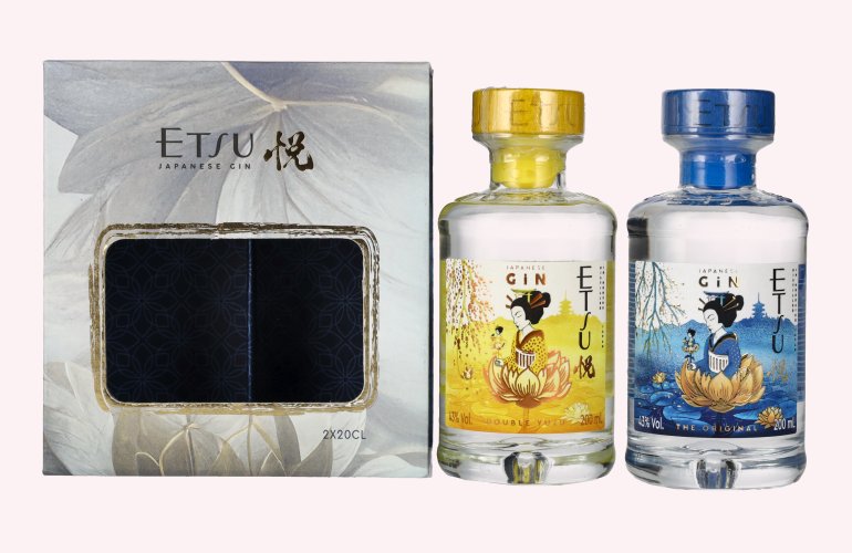 Etsu Japanese Gin Set 43% Vol. 2x0,2l en boîte cadeau