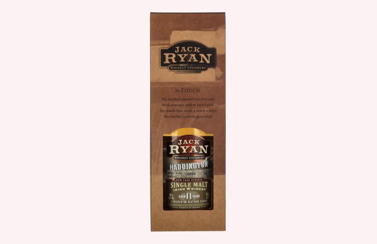 Jack Ryan HADDINGTON 11 Years Old Single Malt Irish Whiskey Rum Cask Reserve 46% Vol. 0,7l in geschenkverpakking