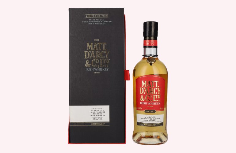 Matt. D'arcy 10 Years Old Blended Irish Whiskey Limited Edition 46% Vol. 0,7l in geschenkverpakking