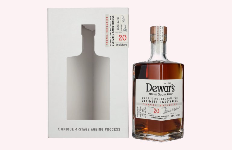 Dewar's 20 Years Old Double Double Aged Blended Scotch Whisky 46% Vol. 0,5l in geschenkverpakking