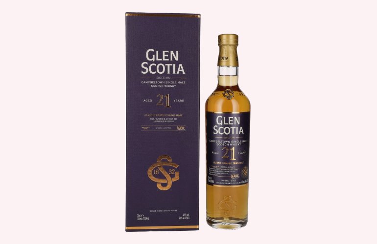 Glen Scotia 21 Years Old Single Malt Scotch Whisky 46% Vol. 0,7l en boîte cadeau