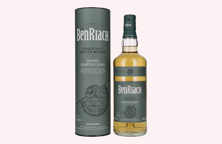 The BenRiach PEATED QUARTER CASKS Single Malt Scotch Whisky 46% Vol. 0,7l en boîte cadeau