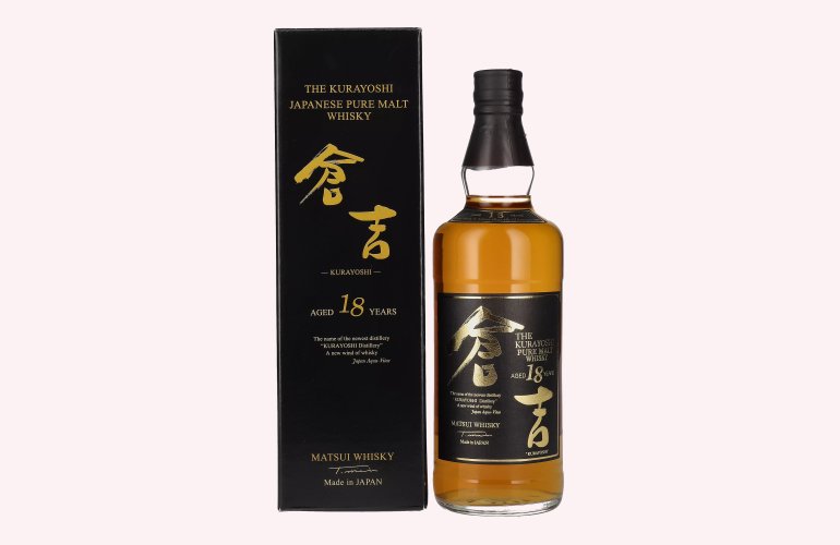 Matsui Whisky THE KURAYOSHI 18 Years Old Pure Malt Whisky 50% Vol. 0,7l en boîte cadeau