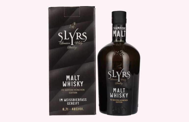 Slyrs FC Bayern München Champions Malt Whisky 40% Vol. 0,7l in geschenkverpakking