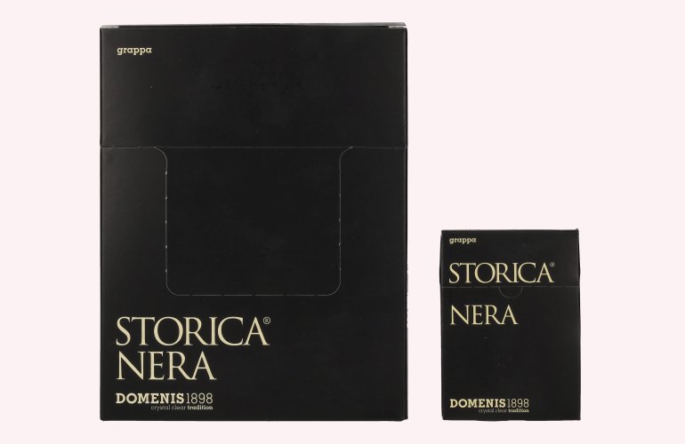 Domenis 1898 STORICA NERA Grappa 50% Vol. 10x10x0,005l en boîte cadeau