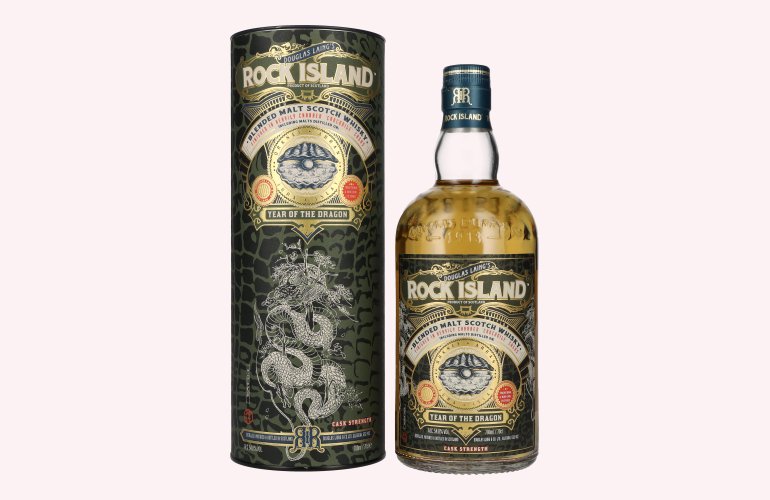 Douglas Laing ROCK ISLAND Year of the Dragon Blended Malt 54,8% Vol. 0,7l en boîte cadeau