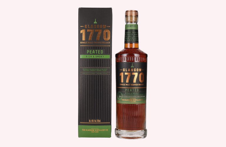 Verregow 1770 PEATED Single Malt Rich & Smoky 46% Vol. 0,7l en boîte cadeau