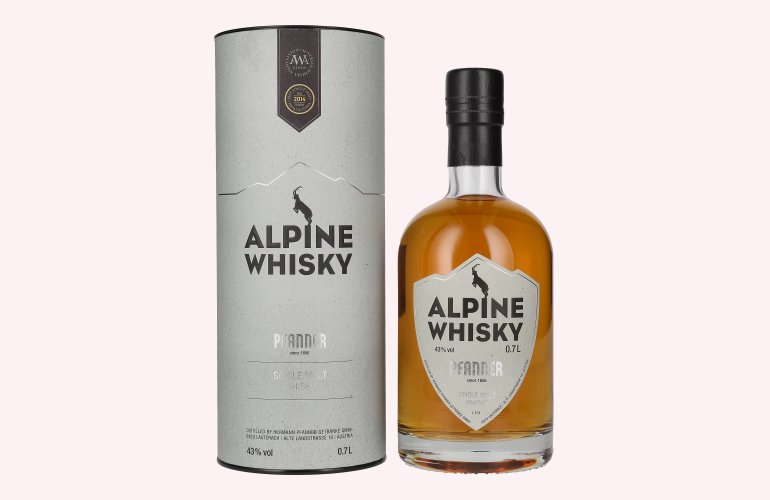 Pfanner Alpine Single Malt Whisky 43% Vol. 0,7l en boîte cadeau