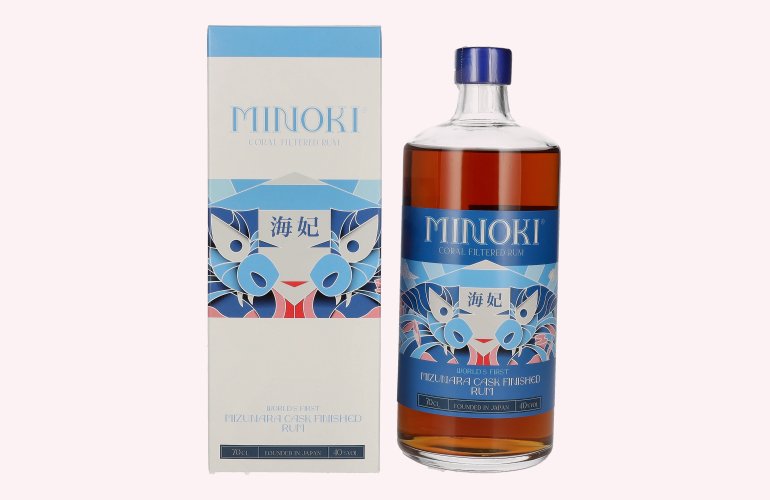 Minoki Coral Filtered World's First Mizunara Cask Finished Rum 40% Vol. 0,7l en boîte cadeau