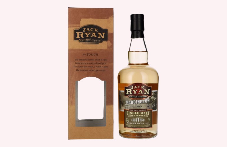 Jack Ryan HADDINGTON 11 Years Old Single Malt Irish Whiskey Rum Cask Reserve 46% Vol. 0,7l en boîte cadeau