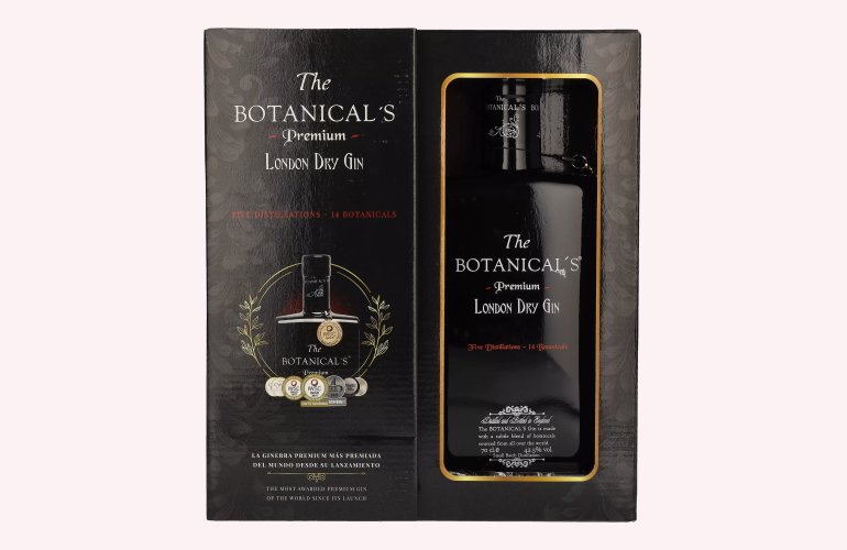 The Botanical's Premium London Dry Gin 42,5% Vol. 0,7l in geschenkverpakking met Glas