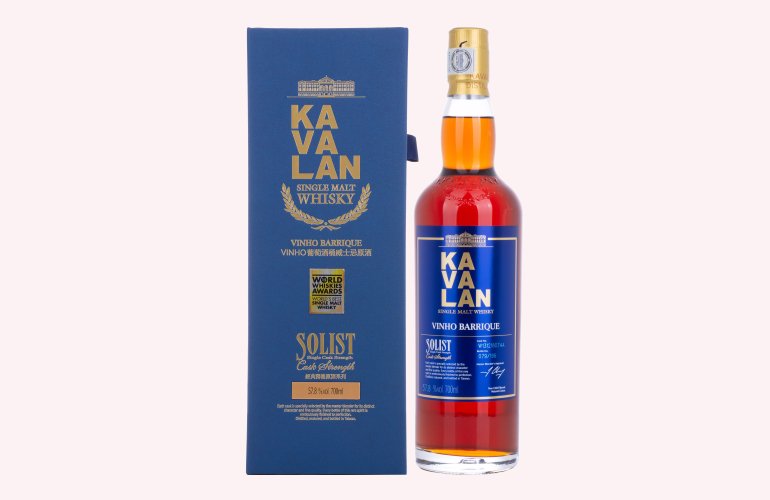 Kavalan SOLIST Single Malt Vinho Barrique 57,8% Vol. 0,7l in geschenkverpakking