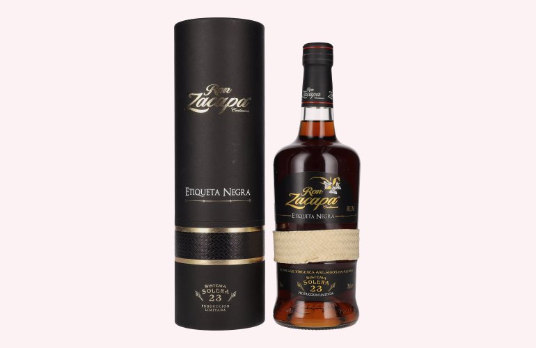 Ron Zacapa Centenario ETIQUETA NEGRA 23 Sistema Solera 43% Vol. 0,7l in geschenkverpakking