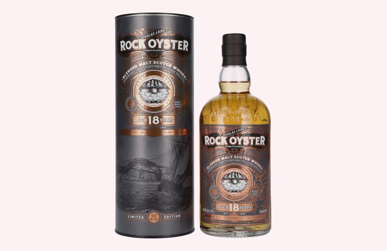 Douglas Laing ROCK OYSTER 18 Years Old Blended Malt 46,8% Vol. 0,7l en boîte cadeau