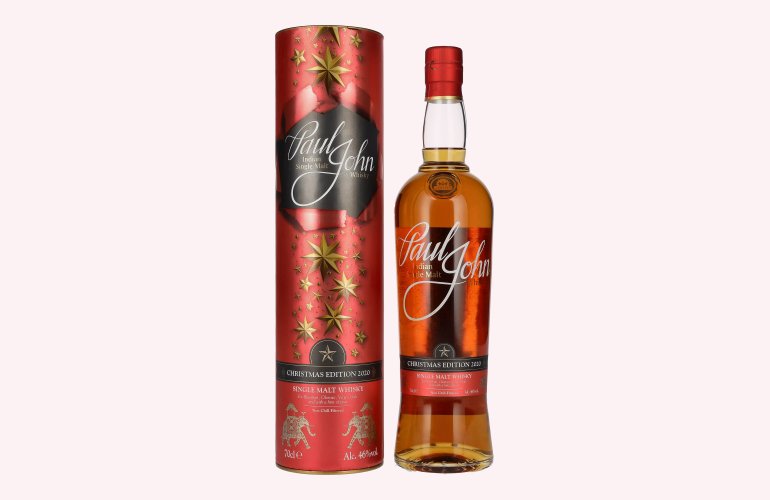 Paul John CHRISTMAS EDITION Indian Single Malt Whisky 2020 46% Vol. 0,7l en boîte cadeau