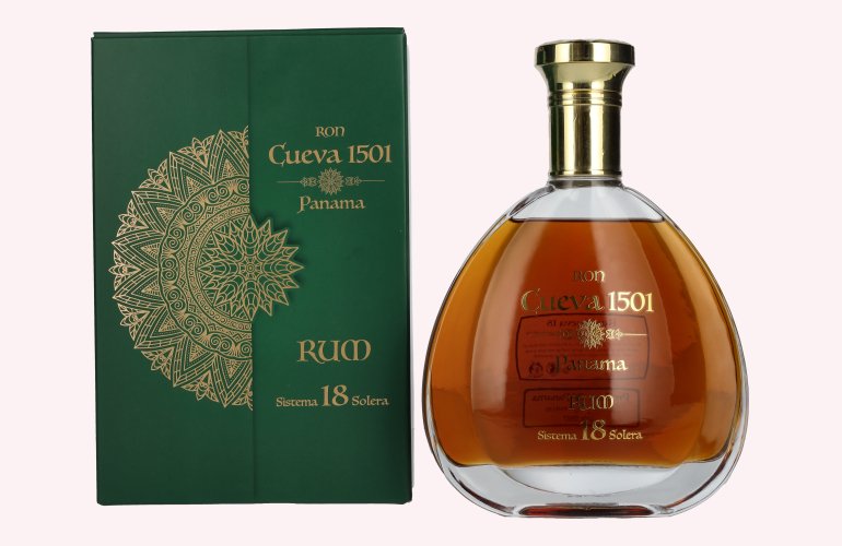 Ron Cueva 1501 Panama 18 Sistema Solera Rum 40% Vol. 0,7l in geschenkverpakking