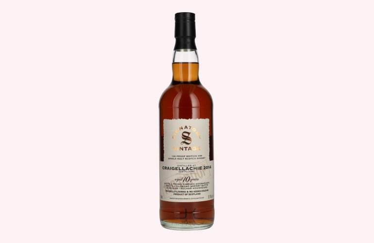 Signatory Vintage 100 Proof Edition CRAIGELLACHIE 10 Years Old Single Malt #39 2014 57,1% Vol. 0,7l