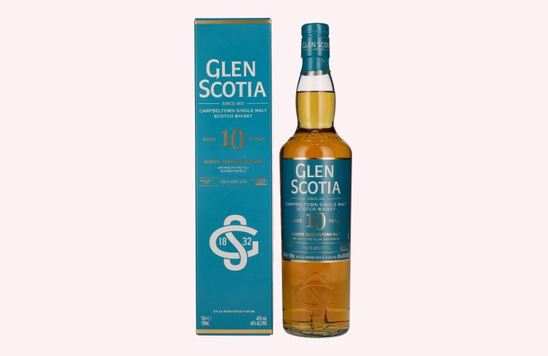 Glen Scotia 10 Years Old Classic Campbeltown Malt 40% Vol. 0,7l in geschenkverpakking