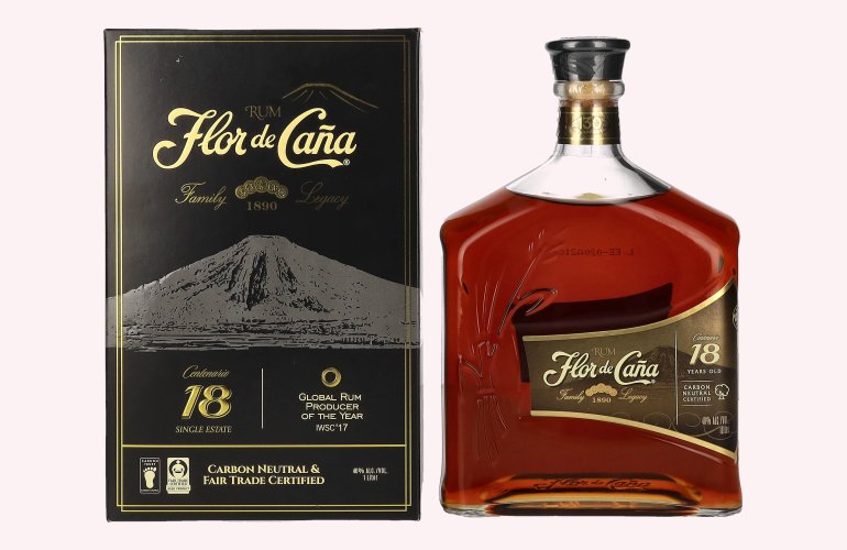 Flor de Caña Centenario 18 Years Old LEGACY EDITION I 40% Vol. 1l in Geschenkbox