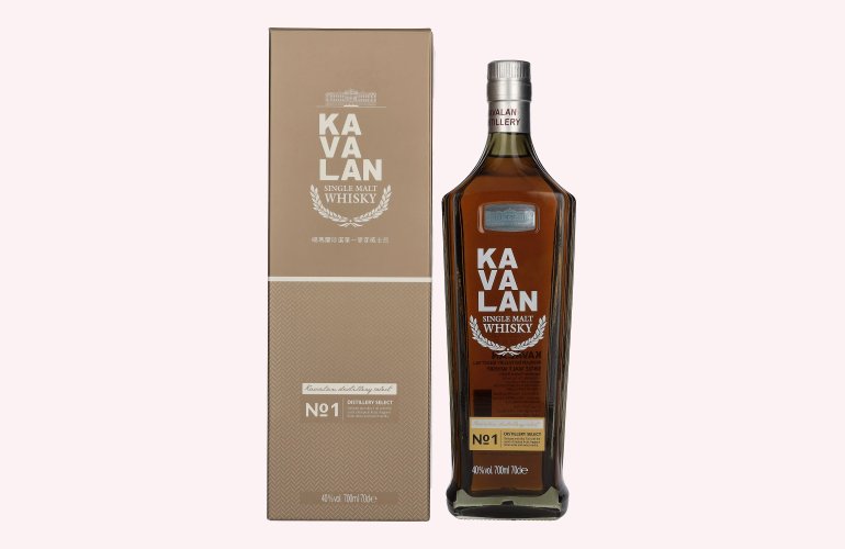 Kavalan DISTILLERY SELECT Single Malt Whisky No. 1 40% Vol. 0,7l in geschenkverpakking