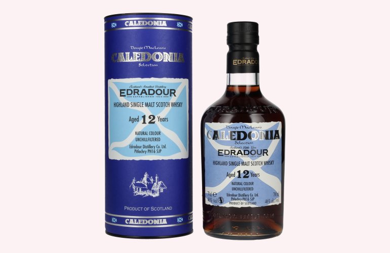 Edradour CALEDONIA 12 Years Old Highland Single Malt 46% Vol. 0,7l in geschenkverpakking