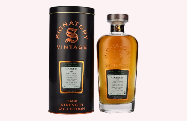 Signatory Vintage CAPERDONICH 20 Years Old Cask Strength 2000 56,4% Vol. 0,7l in Tinbox