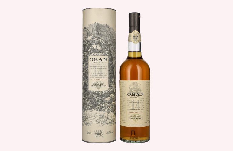 Oban 14 Years Old Single Malt Whisky 43% Vol. 0,7l en boîte cadeau