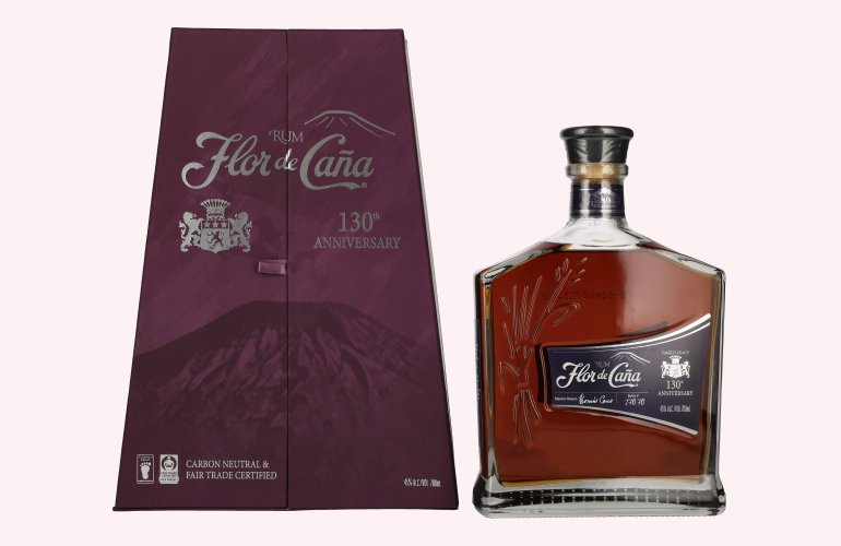 Flor de Caña 130th Anniversary Rum 45% Vol. 0,7l en boîte cadeau