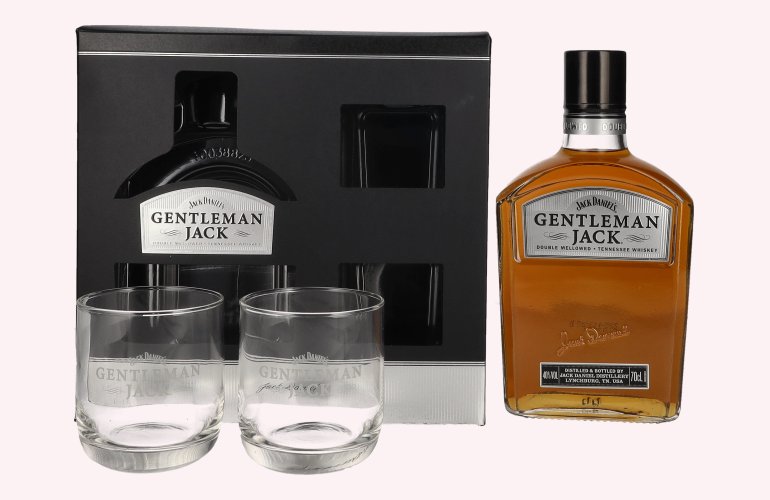 Jack Daniel's GENTLEMAN JACK Tennessee Whiskey 40% Vol. 0,7l en boîte cadeau avec 2 Verres