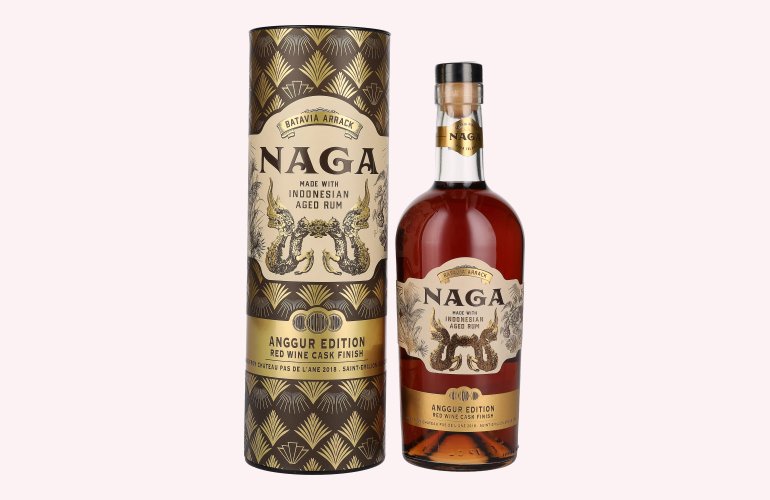 Naga Batavia Arrack Red Wine Cask Finish ANGGUR EDITION 40% Vol. 0,7l en boîte cadeau