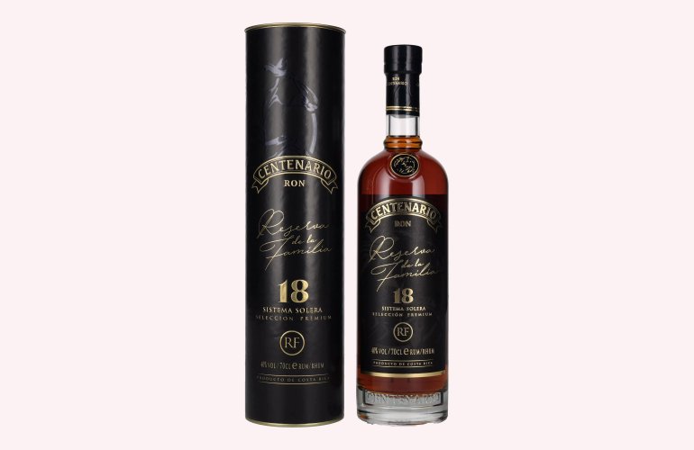 Ron Centenario RESERVA DE LA FAMILIA 18 Sistema Solera Rum 40% Vol. 0,7l in geschenkverpakking