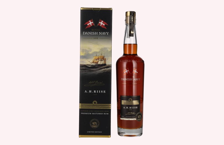 A.H. Riise Royal DANISH NAVY Superior Spirit Drink 40% Vol. 0,7l in geschenkverpakking