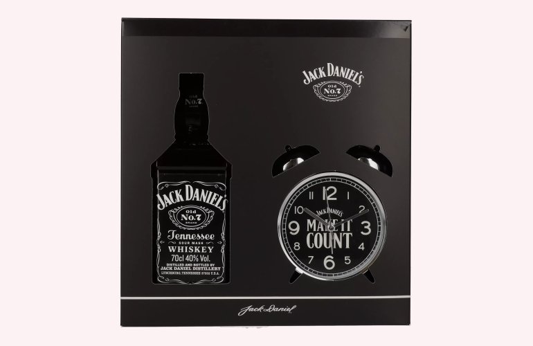 Jack Daniel's Tennessee Whiskey 40% Vol. 0,7l in geschenkverpakking met Wecker