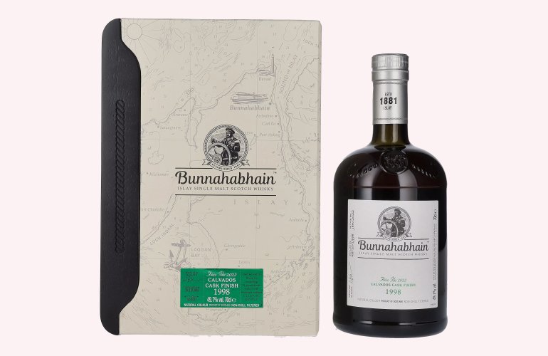 Bunnahabhain Fèis Ìle CALVADOS CASK FINISH 1998 49,7% Vol. 0,7l in geschenkverpakking