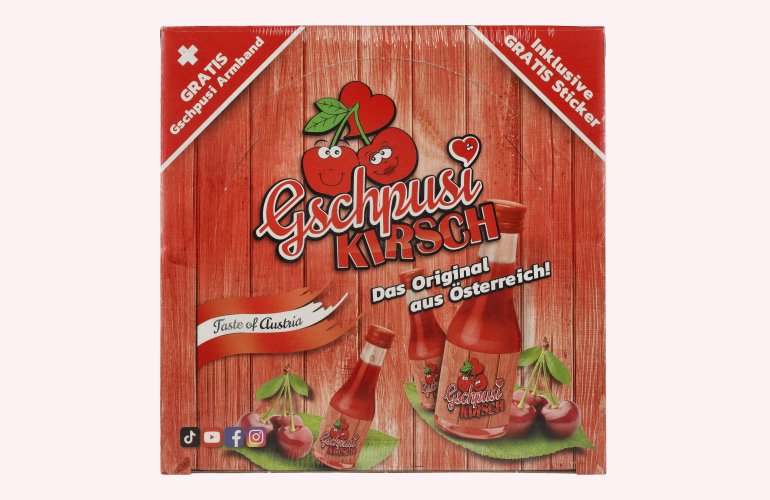 Gschpusi Kirsch 20% Vol. 25x0,02l avec Sticker