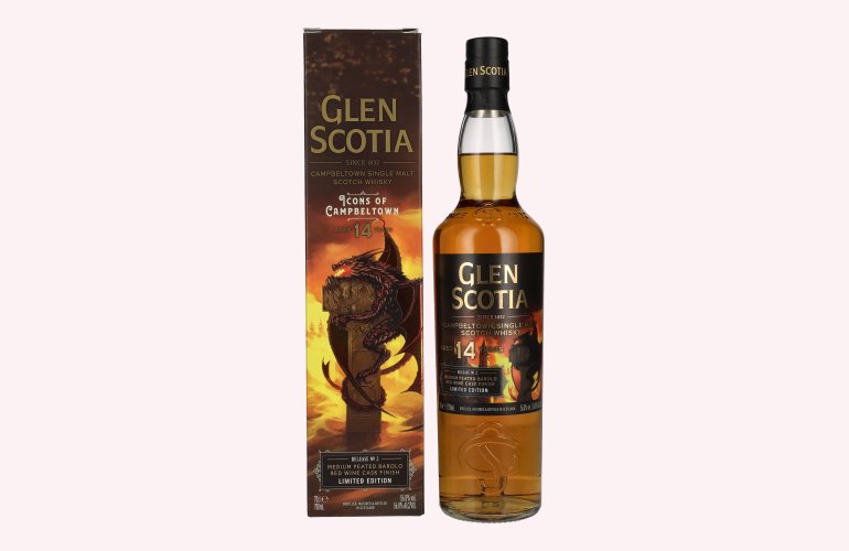 Glen Scotia Icons Of Campbeltown 14 Years Old Barolo Cask Finish Dragon Edition 56,8% Vol. 0,7l in Giftbox