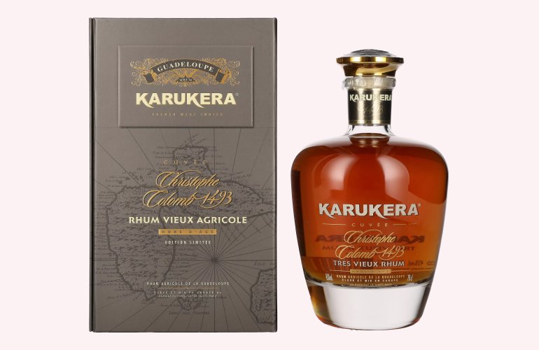 Karukera Cuvée Christophe Colomb 1493 Tres Vieux Rhum Hors d´Age 45% Vol. 0,7l in geschenkverpakking