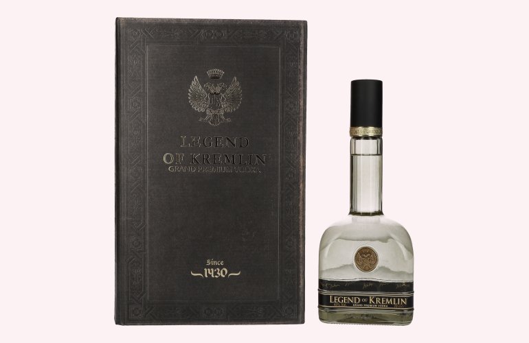 Legend of Kremlin Premium Russian Vodka BLACK BOOK 40% Vol. 0,7l en boîte cadeau