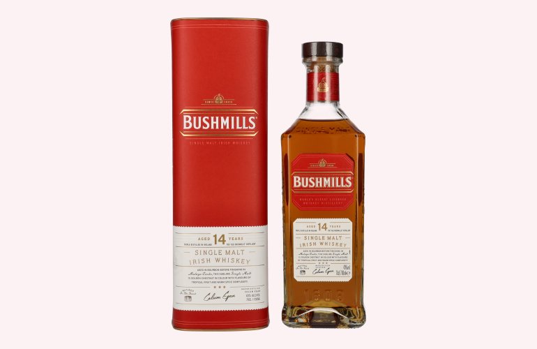 Bushmills 14 Years Old Single Malt Irish Whiskey MALAGA CASK Finish 40% Vol. 0,7l in Giftbox