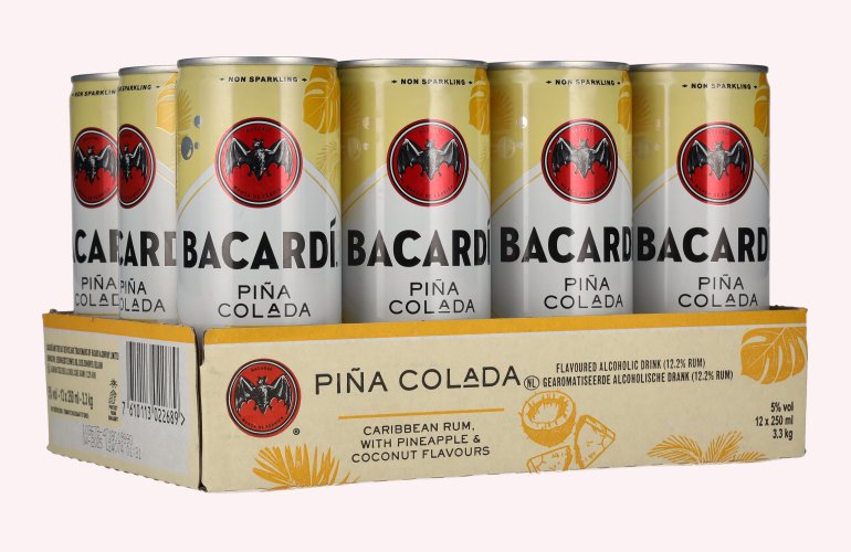 Bacardi Piña Colada 5% Vol. 12x0,25l Dosen