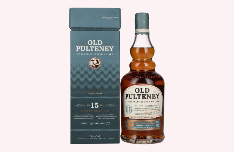 Old Pulteney 15 Years Old Single Malt Scotch Whisky 46% Vol. 0,7l en boîte cadeau