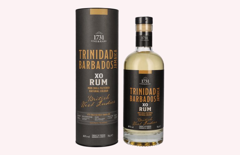 1731 Fine & Rare TRINIDAD BARBADOS JAMAICA XO Rum 46% Vol. 0,7l en boîte cadeau