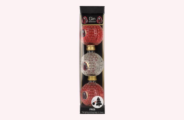 Pink Royal Dry Gin & Pink 47 London Dry Gin Christmas Baubles 42,3% Vol. 3x0,05l in geschenkverpakking