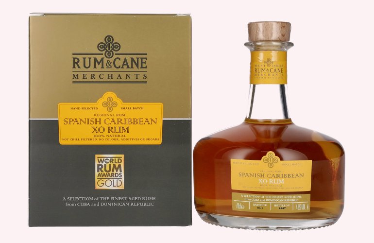 Rum & Cane SPANISH CARIBBEAN XO Rum 43% Vol. 0,7l en boîte cadeau