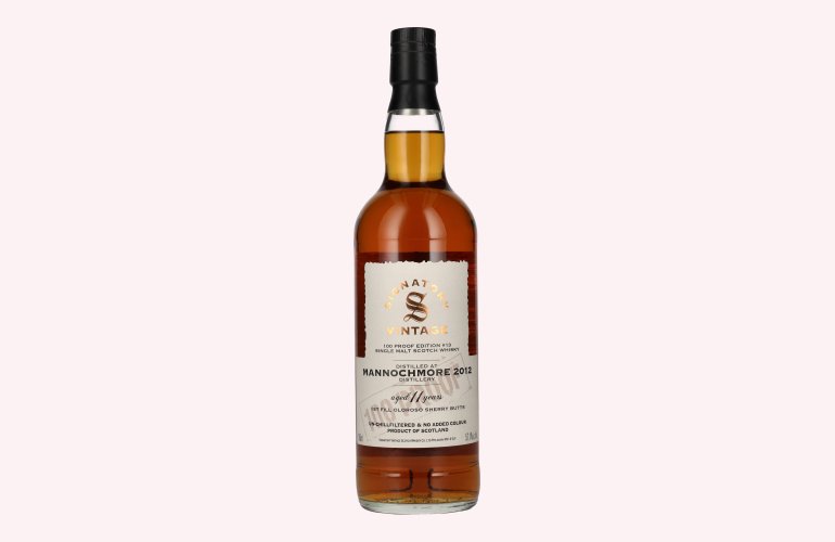 Signatory Vintage 100 Proof Edition MANNOCHMORE 11 Years Old Single Malt #13 2012 57,1% Vol. 0,7l