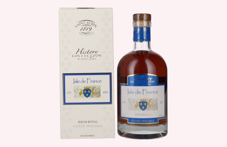 Saint Aubin Isle de France Cuvée Spéciale History Collection Rhum Royal 40% Vol. 0,7l en boîte cadeau