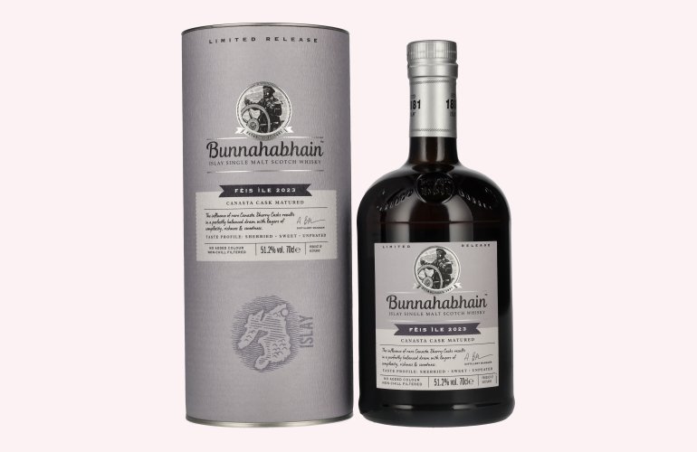 Bunnahabhain CANASTA CASK MATURED Limited Release Fèis Ìle 2023 51,2% Vol. 0,7l