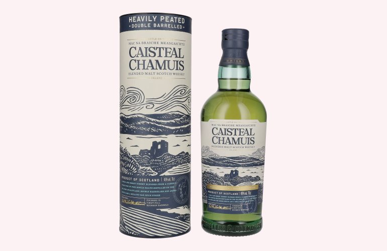 Caisteal Chamuis Bourbon Casks Heavily Peated Blended Malt Scotch Whisky 46% Vol. 0,7l in geschenkverpakking