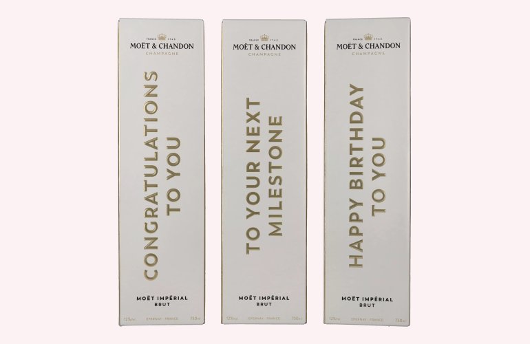 Moët & Chandon Champagne IMPÉRIAL Brut Milestones 12% Vol. 0,75l in geschenkverpakking