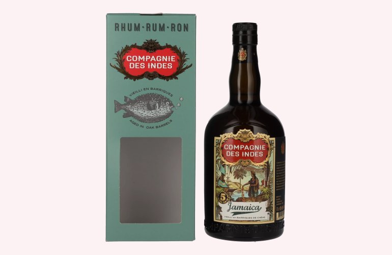 Compagnie des Indes Jamaica Rum 5 ans 43% Vol. 0,7l en boîte cadeau